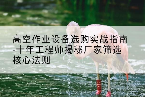 林甸剪叉式升降机厂家-高空作业设备选购实战指南-十年工程师揭秘厂家筛选核心法则