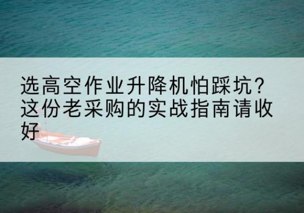 林甸高空作业升降机厂家推荐-选高空作业升降机怕踩坑？这份老采购的实战指南请收好